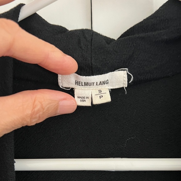 Helmut Lang Draped Crossover Blouse Black Size Small - Picture 6 of 7